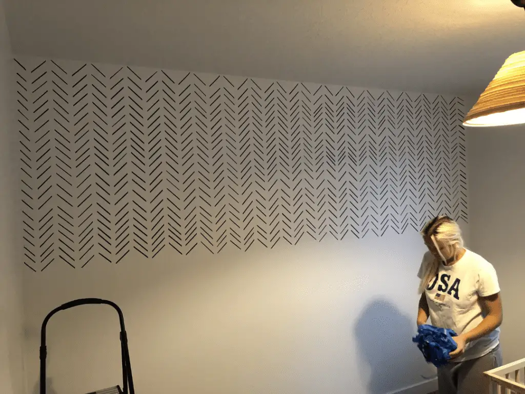 Cheap DIY Nursery Accent Wall