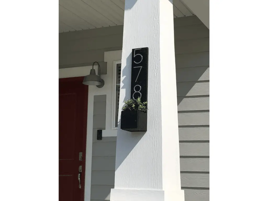 black DIY address sign