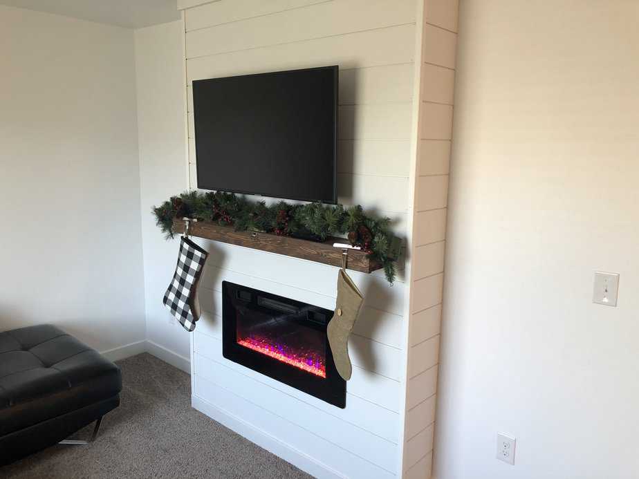 DIY Electric Fireplace Wall