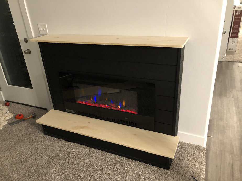 DIY Electric Fireplace Wall